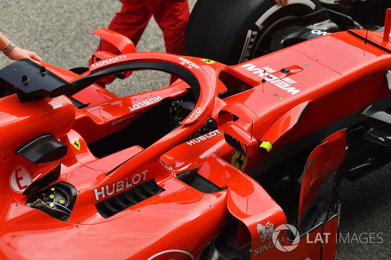 Система Halo и зеркала заднего вида Ferrari SF71H