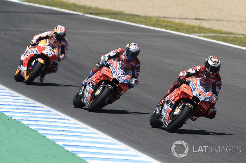 Jorge Lorenzo, Ducati Team, Andrea Dovizioso, Ducati Team, Dani Pedrosa, Repsol Honda Team