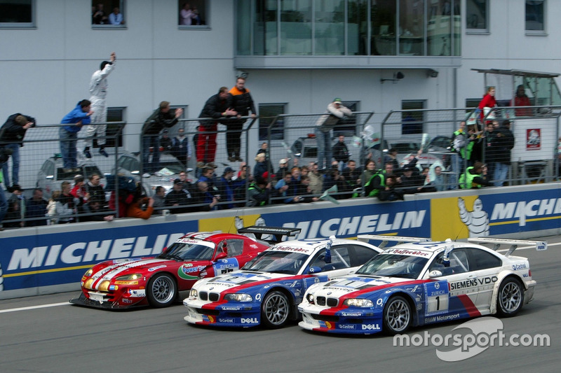 Race winners #2 BMW Team Schnitzer BMW M3 GTR: Boris Said, Duncan Huisman, Andy Priaulx, Pedro Lamy 