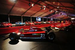 F1 Ferrari cars in the night