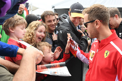 Sebastian Vettel, Ferrari signs autographs for the fans