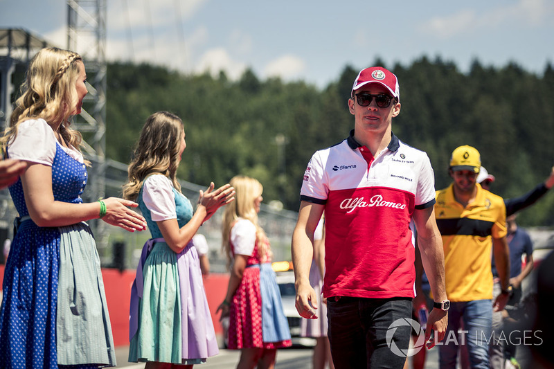 Charles Leclerc, Sauber lors de la parade des pilotes