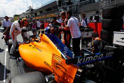 Stoffel Vandoorne, McLaren MCL33, op de grid