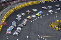 Kyle Busch, Joe Gibbs Racing, Toyota Camry M&M's Red White & Blue and Brad Keselowski, Team Penske, Ford Fusion Stars, Stripes, and Lites