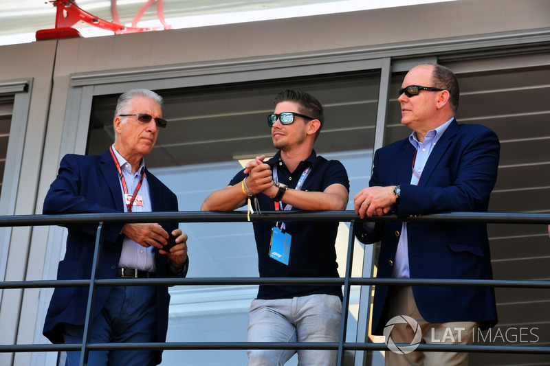 Piero Lardi Ferrari, Ferrari Vice President, Casey Stoner, and HSH Prince Albert of Monaco