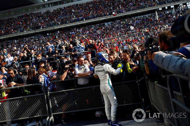 Valtteri Bottas, Mercedes-AMG F1 celebrates in parc ferme