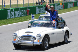 Brendon Hartley, Scuderia Toro Rosso lors de la parade des pilotes