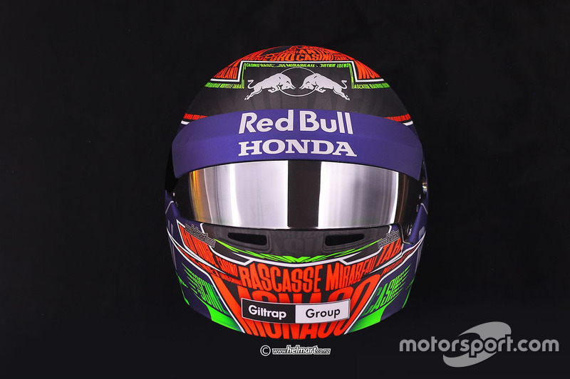 Il casco di Brendon Hartley, Toro Rosso per il GP di Monaco