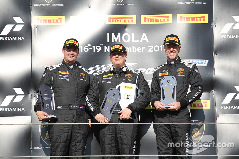 Podium Europe LB Cup: first place Gerard Van der Horst, Van Der Horst Motorsport, second place William Van Deyzen, Van Der Horst Motorsport, third place Toro Loco: Tim Richards, Toro Loco