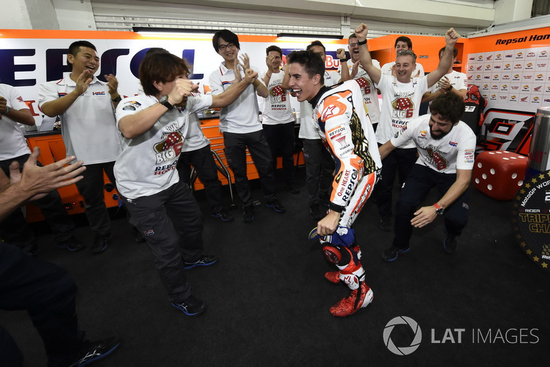 Worldchampion Marc Marquez, Repsol Honda Team celebrate with the team