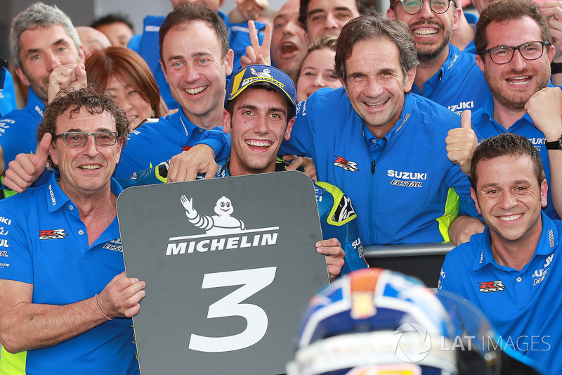 Third place Alex Rins, Team Suzuki MotoGP, Brivio