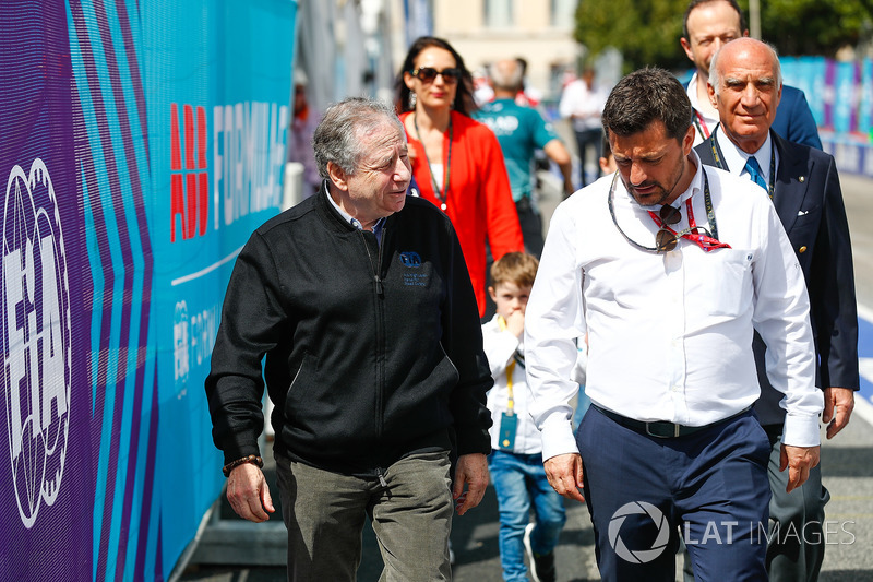 Jean Todt, FIA President arriving on track