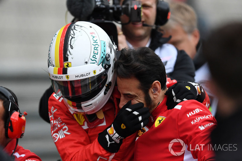 Обладатель поула Себастьян Феттель, Ferrari