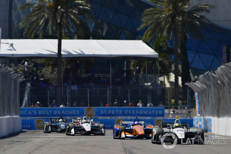 Zachary Claman DeMelo, Dale Coyne Racing Honda, Scott Dixon, Chip Ganassi Racing Honda