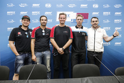 Press Conference, Rob Huff, All-Inkl Motorsport, Citroën C-Elysée WTCC, Mehdi Bennani, Sébastien Loe