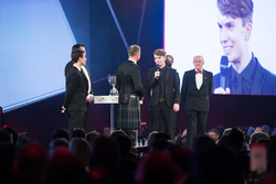 McLaren Autosport BRC Award winner Dan Ticktum on stage