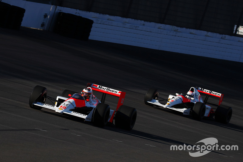 Stoffel Vandoorne, McLaren Honda MP4/4 and Jenson Button, McLaren Honda MP4/6