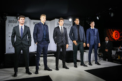 Norman Nato, Sergey Sirotkin, Renault Sport F1 Team Test Driver, Charles Leclerc, Sauber, Sean Gelael, Scuderia Toro Rosso and Alfonso Celis Jr. at Amber Lounge Fasion Show