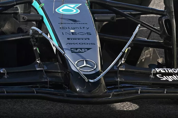 Mercedes front wing detail