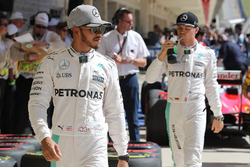 Pole for Lewis Hamilton, Mercedes AMG F1, 2nd for Nico Rosberg, Mercedes AMG F1