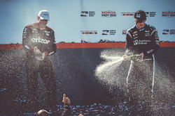 Race winner Simon Pagenaud, Team Penske Chevrolet, second place Will Power, Team Penske Chevrolet
