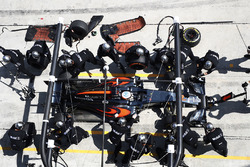 Fernando Alonso, McLaren MP4-31, pit action