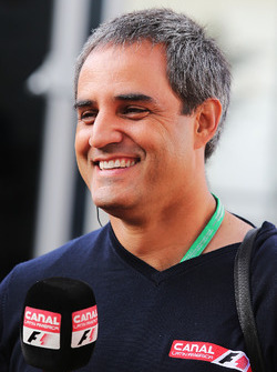Juan Pablo Montoya, presenting for Canal Latin America