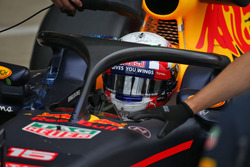 Pierre Gasly, Red Bull Racing RB12 Test Driver running the Halo cockpit cover