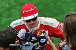 Kimi Raikkonen, Ferrari with the media