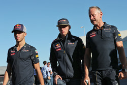 (L to R): Pierre Gasly, Red Bull Racing Third Driver with Max Verstappen, Red Bull Racing and Jonathan Wheatley, Red Bull Racing Team Manager