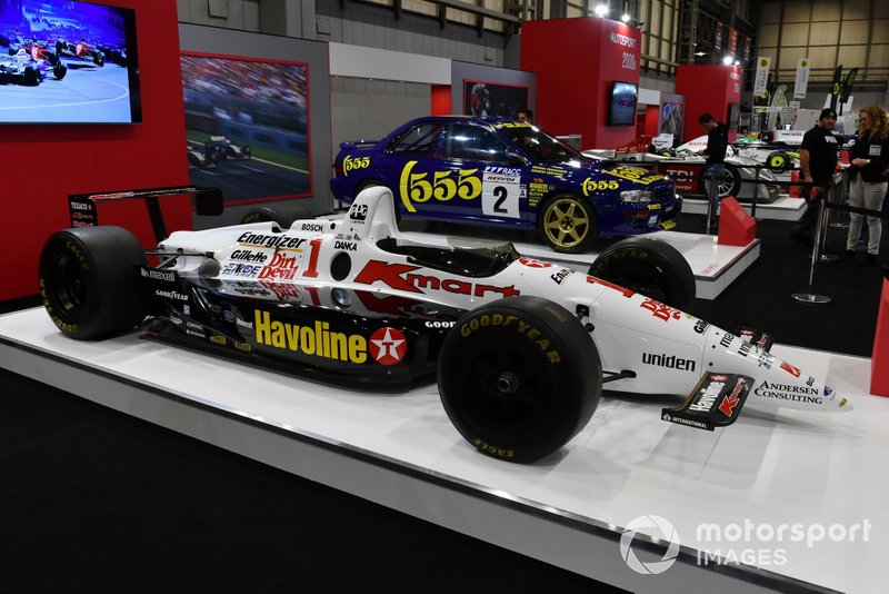 La Lola Indycar di Nigel Mansell del 1994 sullo stand di Autosport