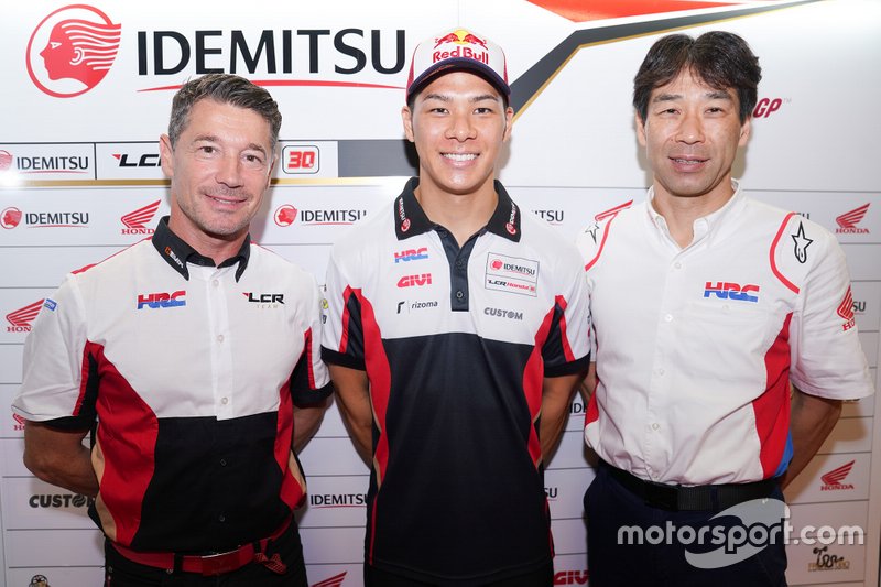 Lucio Cecchinello, Tetsuhiro Kuwata y Takaaki Nakagami, Team LCR Honda