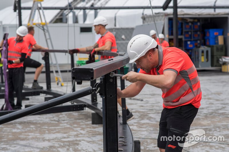 Preparativos para la F1 en el Autódromo Hermanos Rodríguez