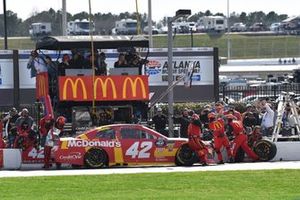 Kyle Larson, Chip Ganassi Racing, Chevrolet Camaro McDonald's, makes a pit stop