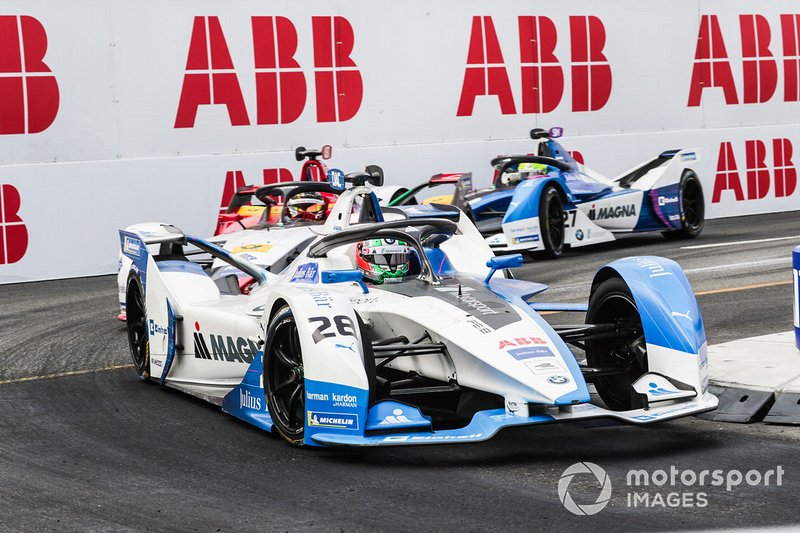 Antonio Felix da Costa, BMW I Andretti Motorsports, BMW iFE.18, Lucas Di Grassi, Audi Sport ABT Schaeffler, Audi e-tron FE05, Alexander Sims, BMW I Andretti Motorsports, BMW iFE.18