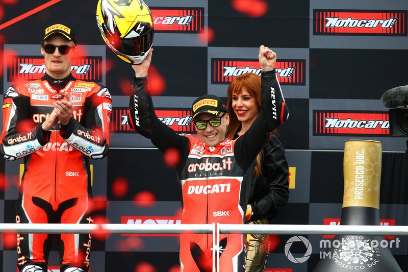 1. Alvaro Bautista, Aruba.it Racing-Ducati Team, 3. Chaz Davies, Aruba.it Racing-Ducati Team