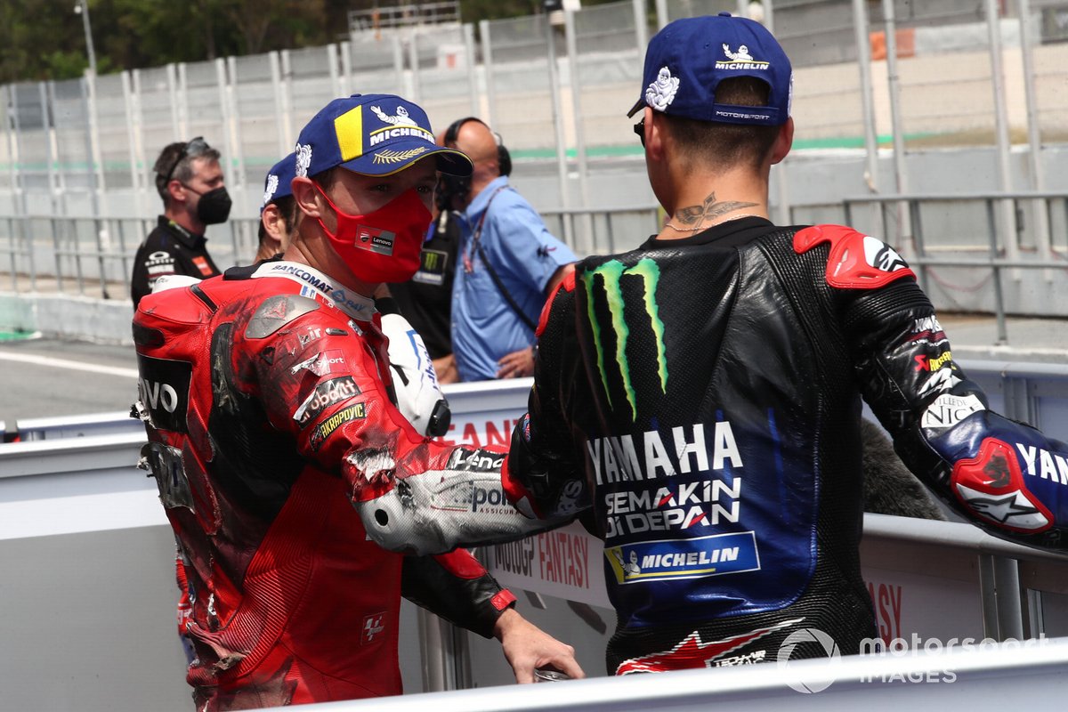 Pole Winner Fabio Quartararo, Yamaha Factory Racing, Second Jack Miller, Ducati Team