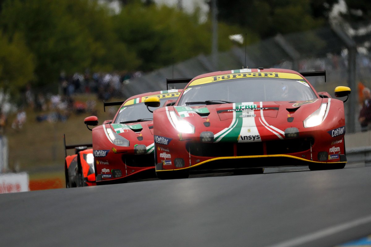 #52 AF Corse Ferrari 488 GTE EVO LMGTE Pro, Daniel Serra, Miguel Molina, Davide Rigon #51 AF Corse Ferrari 488 GTE EVO LMGTE Pro, Alessandro Pier Guidi, James Calado, CÙme Ledogar