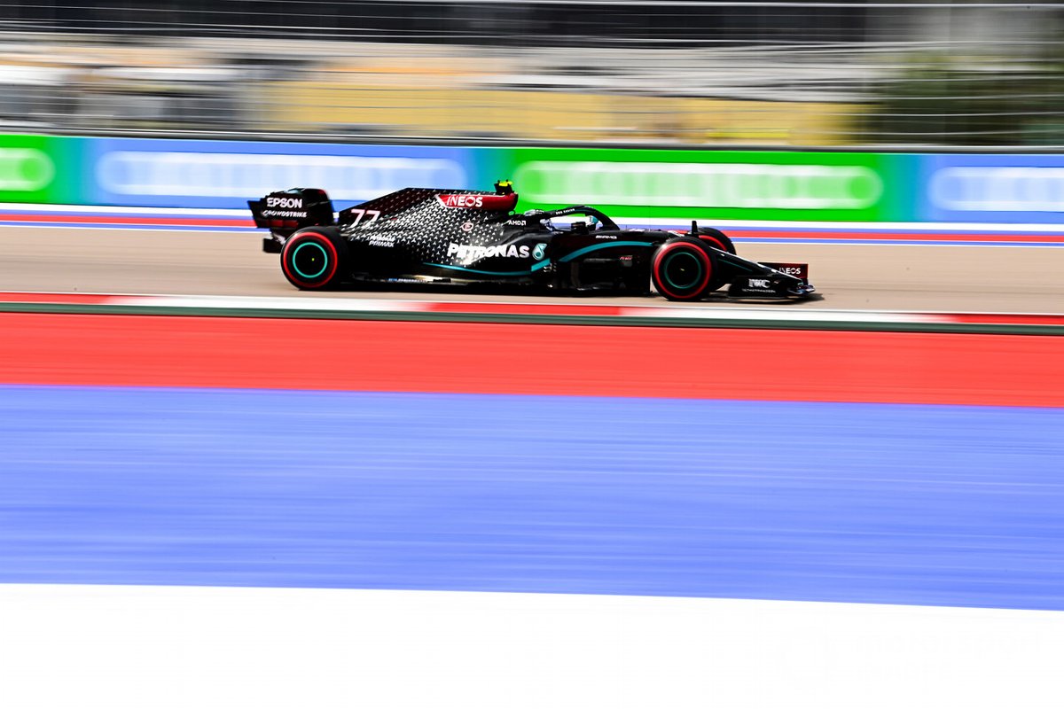 Valtteri Bottas, Mercedes F1 W11 on track 