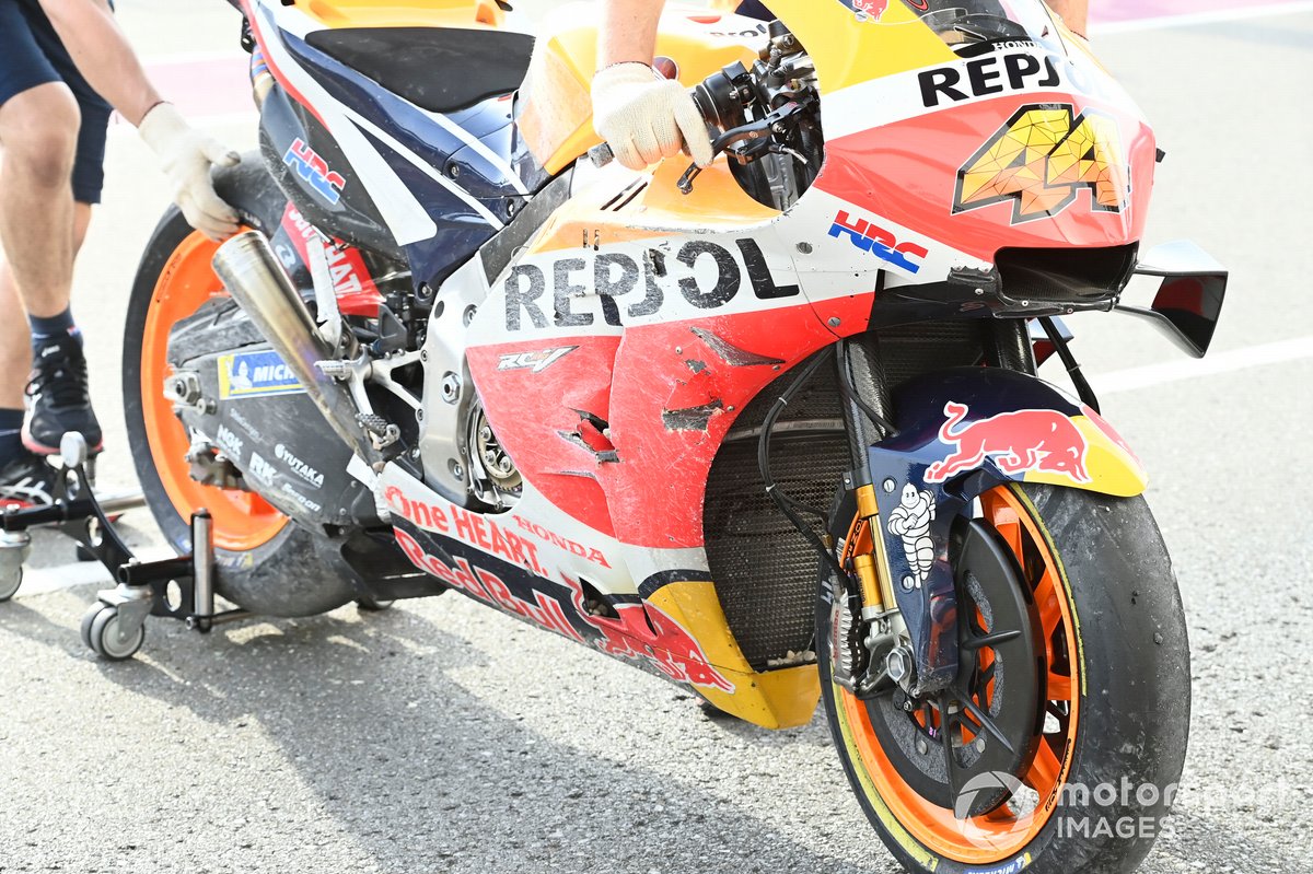 Moto accidentada de Pol Espargaró, Repsol Honda Team