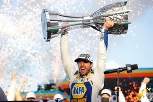 Chase Elliott, Hendrick Motorsports, Chevrolet Camaro NAPA Auto Parts, celebrates after winning the 2020 Nascar Cup Series Championship