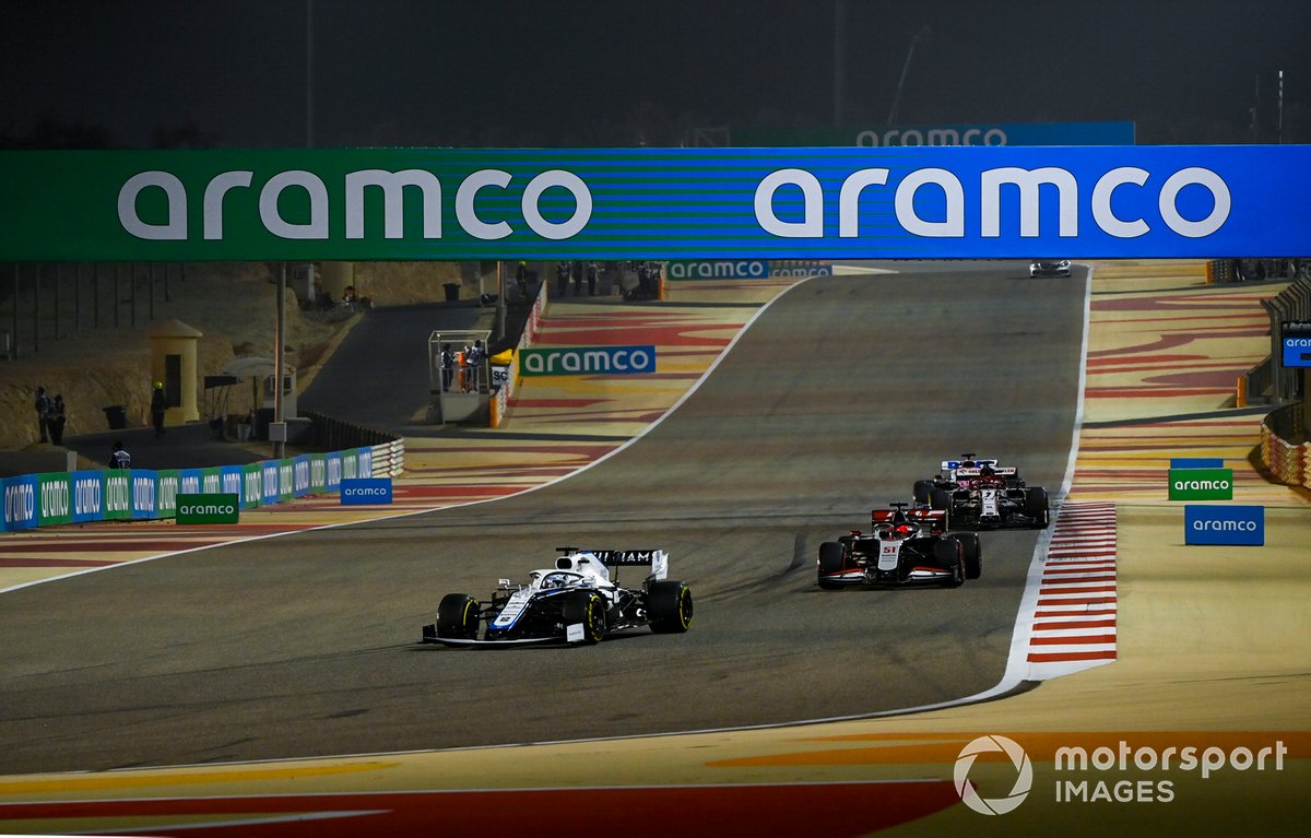 Jack Aitken, Williams FW43, Pietro Fittipaldi, Haas F1 Haas VF-20, Kimi Raikkonen, Alfa Romeo Racing C39, Sergio Pérez, Racing Point RP20