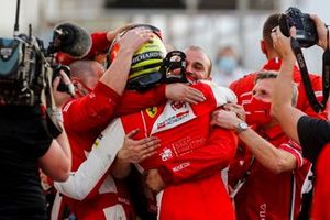 F2 Champion Mick Schumacher, Prema Racing celebrates in Parc Ferme 