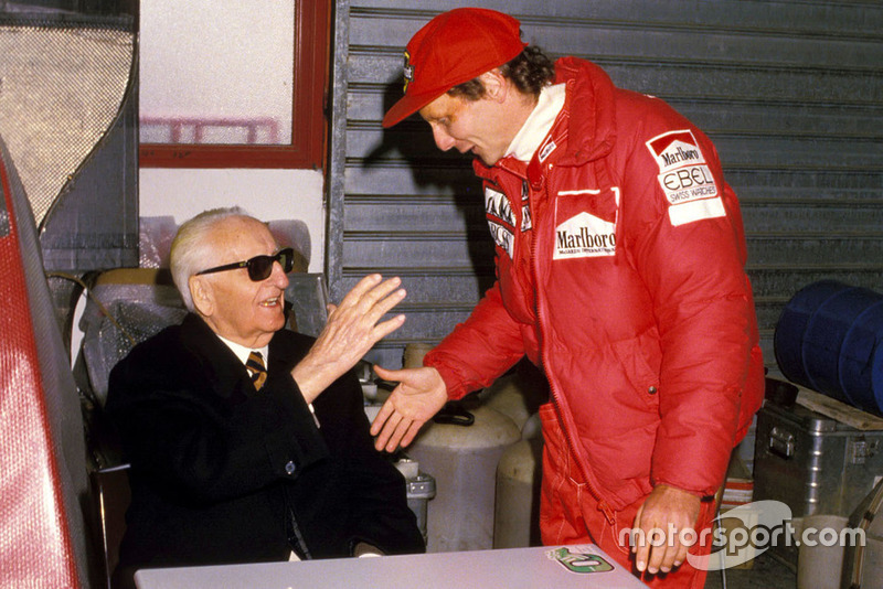 Enzo Ferrari con Niki Lauda, Ferrari