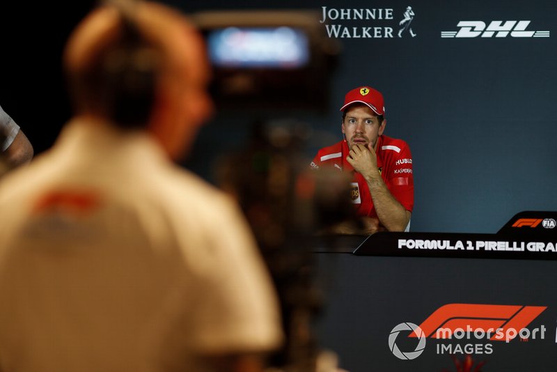 Sebastian Vettel, Ferrari in Press Conference