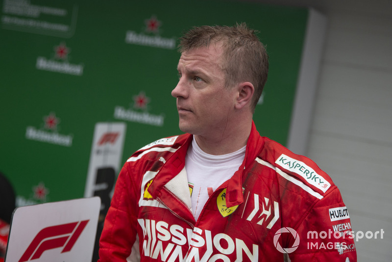 Kimi Raikkonen, Ferrari in Parc Ferme