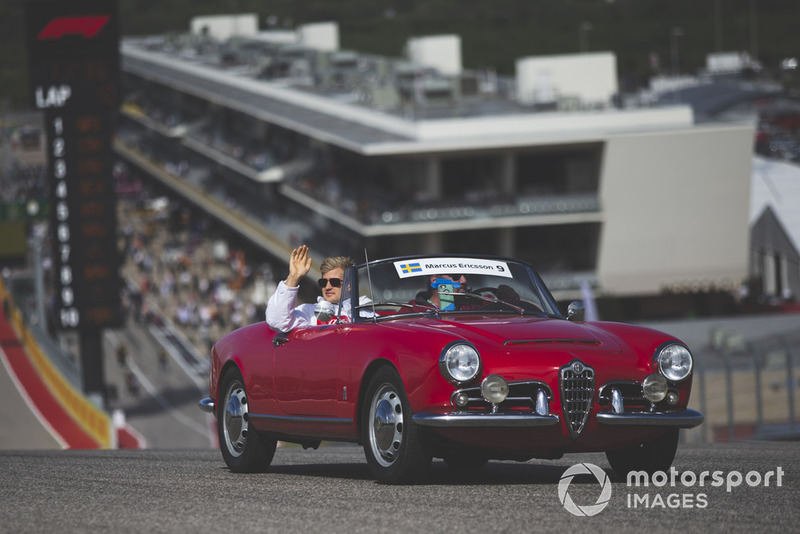 Marcus Ericsson, Sauber, nella drivers parade