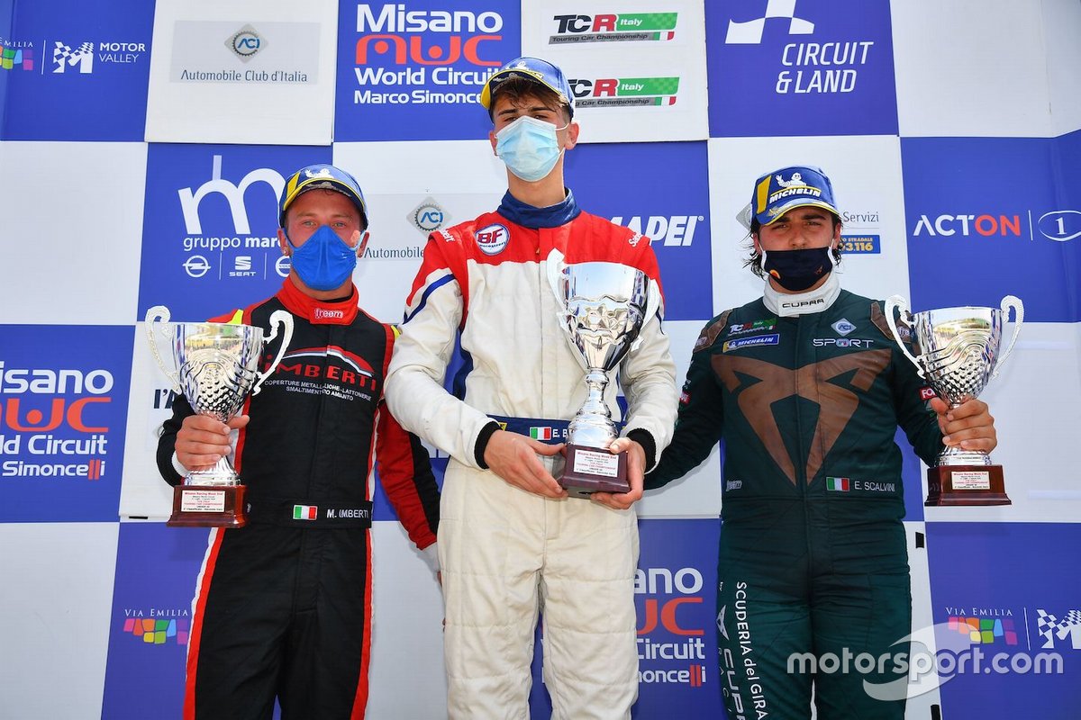 Podio: Secondo posto Michele Imberti, Elite Motorsport, primo posto Eric Brigliadori, BF Motorsport, terzo posto, Eric Scalvini, Scuderia del Girasole