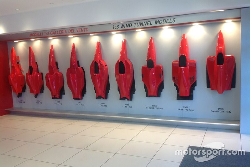 Ferrari: some 1:3 scale wind tunnel models exhibited at the Maranello Museum