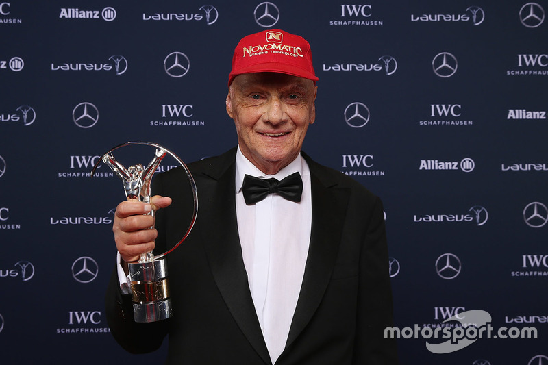 Niki Lauda, Mercedes Non-Executive Chairman with the lifetime achievement award